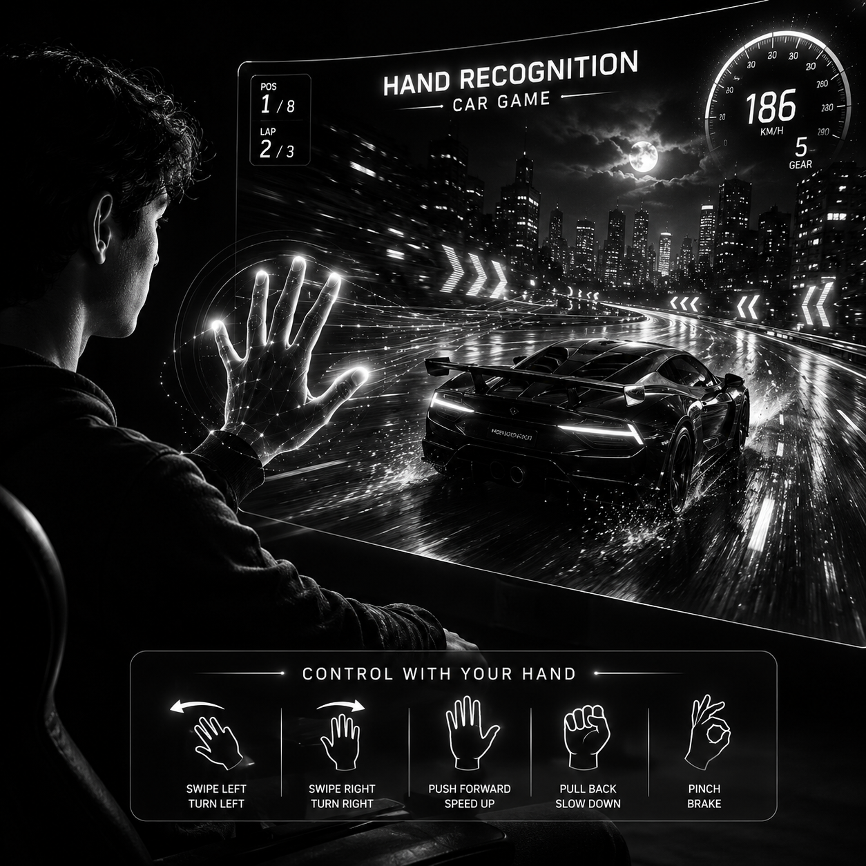 Hand Recognition based Car Game